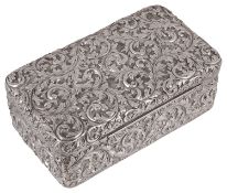 A Victorian Drew & Sons silver trinket box, hallmarked London 1894