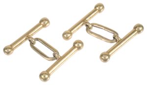 A pair of fine quality bar gold cufflinks