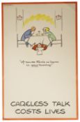 Kenneth Bird - Fougasse - original WWII 'Careless Talk Costs Lives' poster