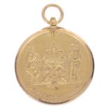An interesting 1930s Highland Society of London 18ct gold 'Piping' medal awarded to J. B. Robertson