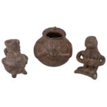 Three interesting pre-Columbian pieces of pottery