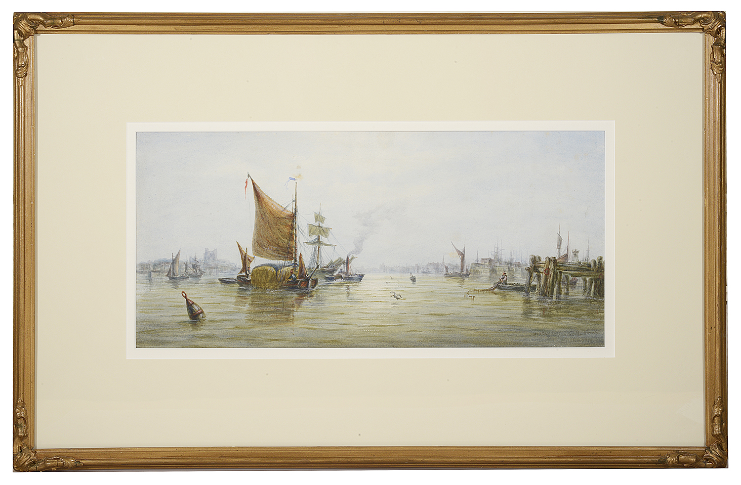 A 19th century watercolour of Greenwich by J. F. Branagan - Image 2 of 2