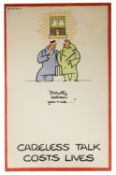 Kenneth Bird - Fougasse - original WWII 'Careless Talk Costs Lives' poster