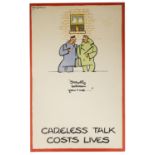 Kenneth Bird - Fougasse - original WWII 'Careless Talk Costs Lives' poster