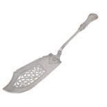 A Victorian silver fish slice, hallmarked London 1841