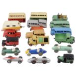 A collection of loose Dinky toy vehicles