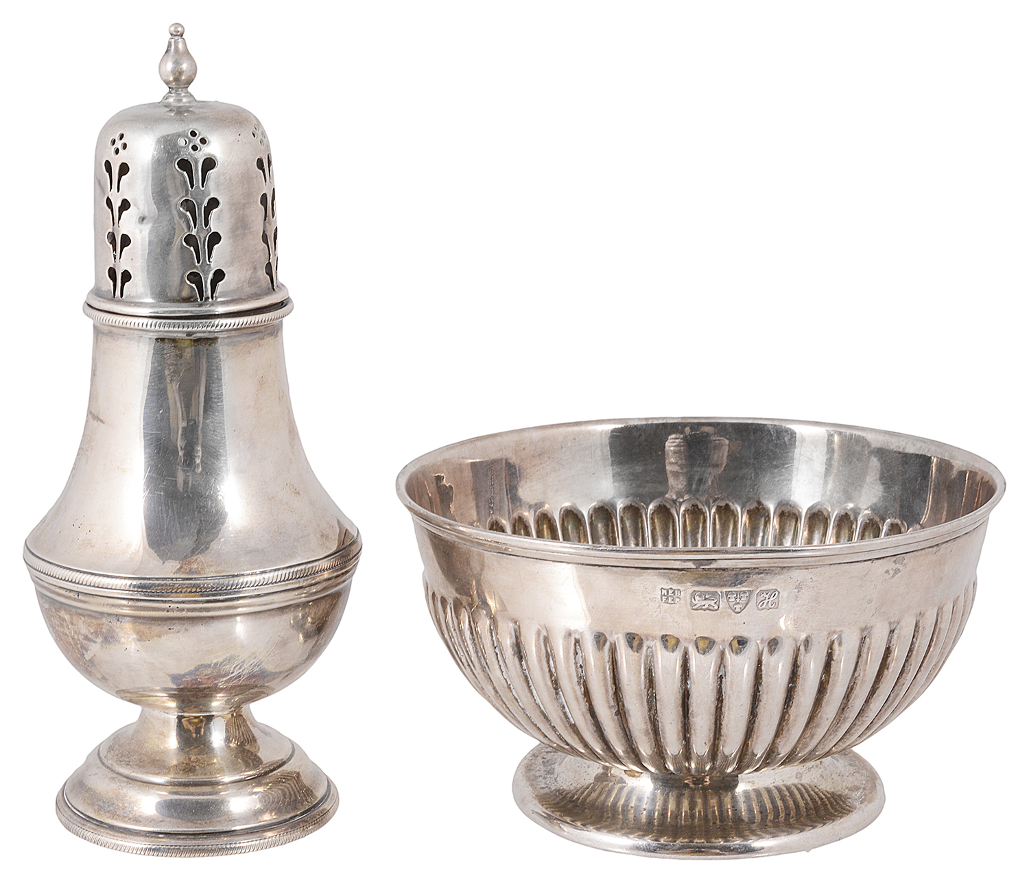 A George V silver sugar caster, hallmarked Sheffield 1922