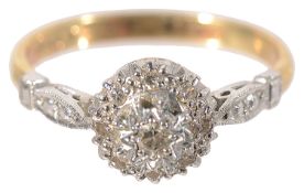 A delicate diamond cluster ring