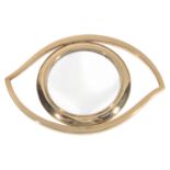 An Hermes style Cleopatra eye desk magnifying glass in the form of an eye