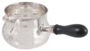 A Victorian silver brandy saucepan