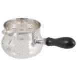 A Victorian silver brandy saucepan