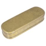 An 18th century brass tobacco box