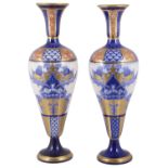 A pair of James Macintyre & Co Burslem 'Aurelian' baluster porcelain vases,