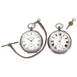 An Edwardian silver cased Fattorini & Sons Bradford open faced gentleman's pocket watch, hallmarked
