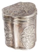 A Dutch white metal spice box, early 20th century