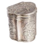 A Dutch white metal spice box, early 20th century