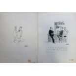 Smilby, Francis Wilford-Smith a collection ink & pen 'Street Scenes, Bars' artists rough drawings