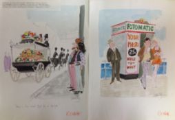 Smilby, Francis Wilford-Smith a collection ink, pen and watercolour original artists rough drawings