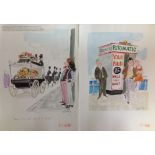 Smilby, Francis Wilford-Smith a collection ink, pen and watercolour original artists rough drawings