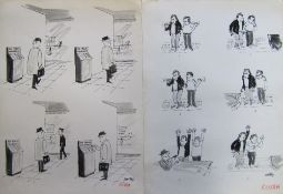 Smilby, Francis Wilford-Smith collection ink & pen of Series themed original artists rough drawings
