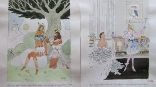 Smilby, Francis Wilford-Smith 28 coloured 'Christmas Shopping/Lingerie artists rough sketches