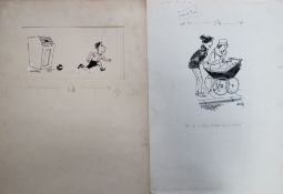 Smilby, Francis Wilford-Smith a collection ink and pen 'Children & Teenagers' rough drawings