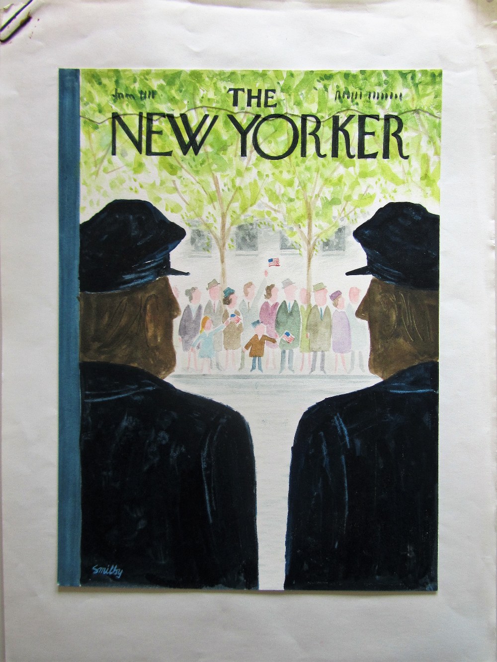 Smilby, Francis Wilford-Smith three watercolour drawings possibly for the New Yorker Magazine