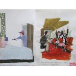 Smilby, Francis Wilford-Smith thirty coloured 'Police' themed original artists rough sketches