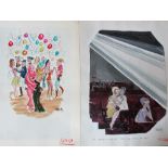 Smilby, Francis Wilford-Smith forty coloured 'Dating' themed original artists rough sketches