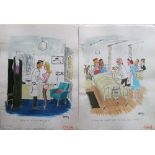 Smilby, Francis Wilford-Smith twenty-nine coloured 'Doctor's' themed original artists rough sketches