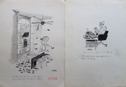 Smilby, Francis Wilford-Smith a collection ink & pen 'Office' themed artists rough drawings