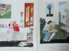 Smilby, Francis Wilford-Smith forty coloured 'Dating' themed original artists rough artists sketches