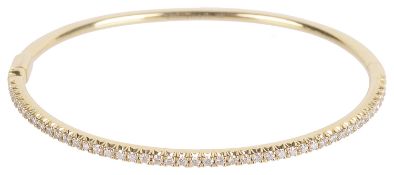 A Tiffany & Co. 18ct gold and diamond 'Metro' bangle