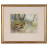 A watercolour signed A. Schuck, dated 21 /1/18, framed and mounted