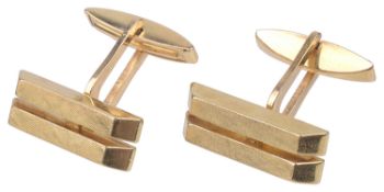 A pair of Continental 18ct gold cufflinks