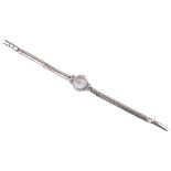 A 9ct white gold Certina ladies wristwatch