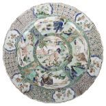 A Chinese Kangxi famille verte porcelain charger