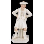 A Royal Worcester figure of a seated Scotsman, circa 1886