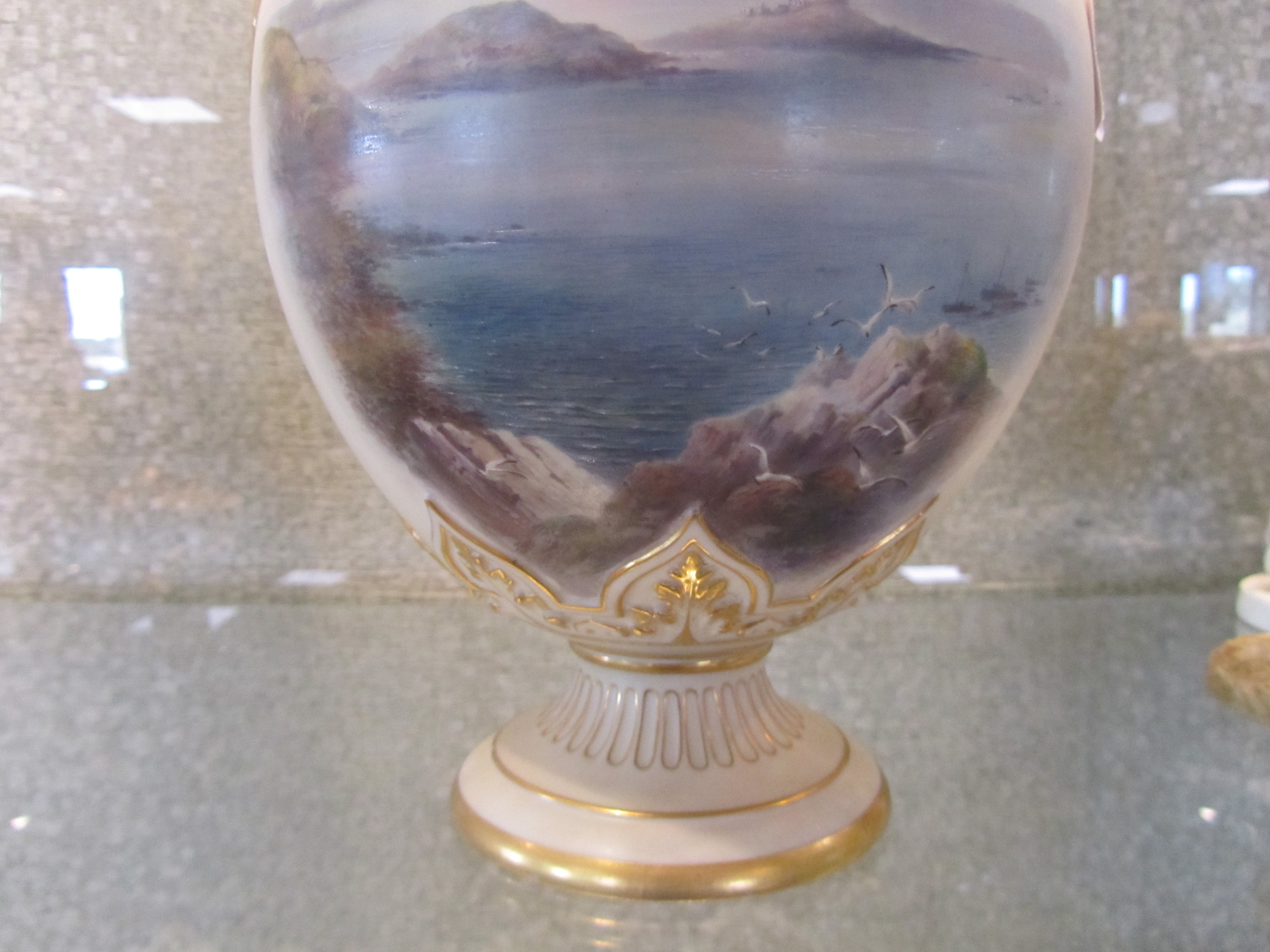 A Royal Worcester twin handled vase and cover Edward Salter, c1893 - Image 6 of 15