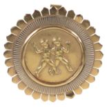 An 18ct gold 'Gemini' medallion pendant brooch