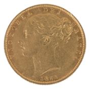 A Queen Victoria 1852 gold full sovereign