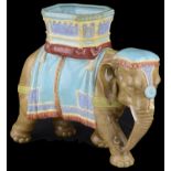 Another similar Royal Worcester majolica glazed elephant