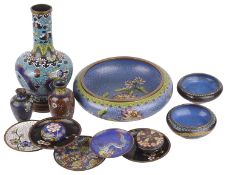 A collection of mixed 20th c. cloisonné (qty)