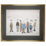 Laurence S Lowry, RBA, RA (Brit.1887-1976) "His Family" signed print