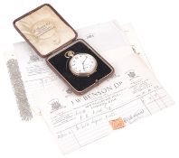 A 9ct gold J W Benson open faced pocket watch