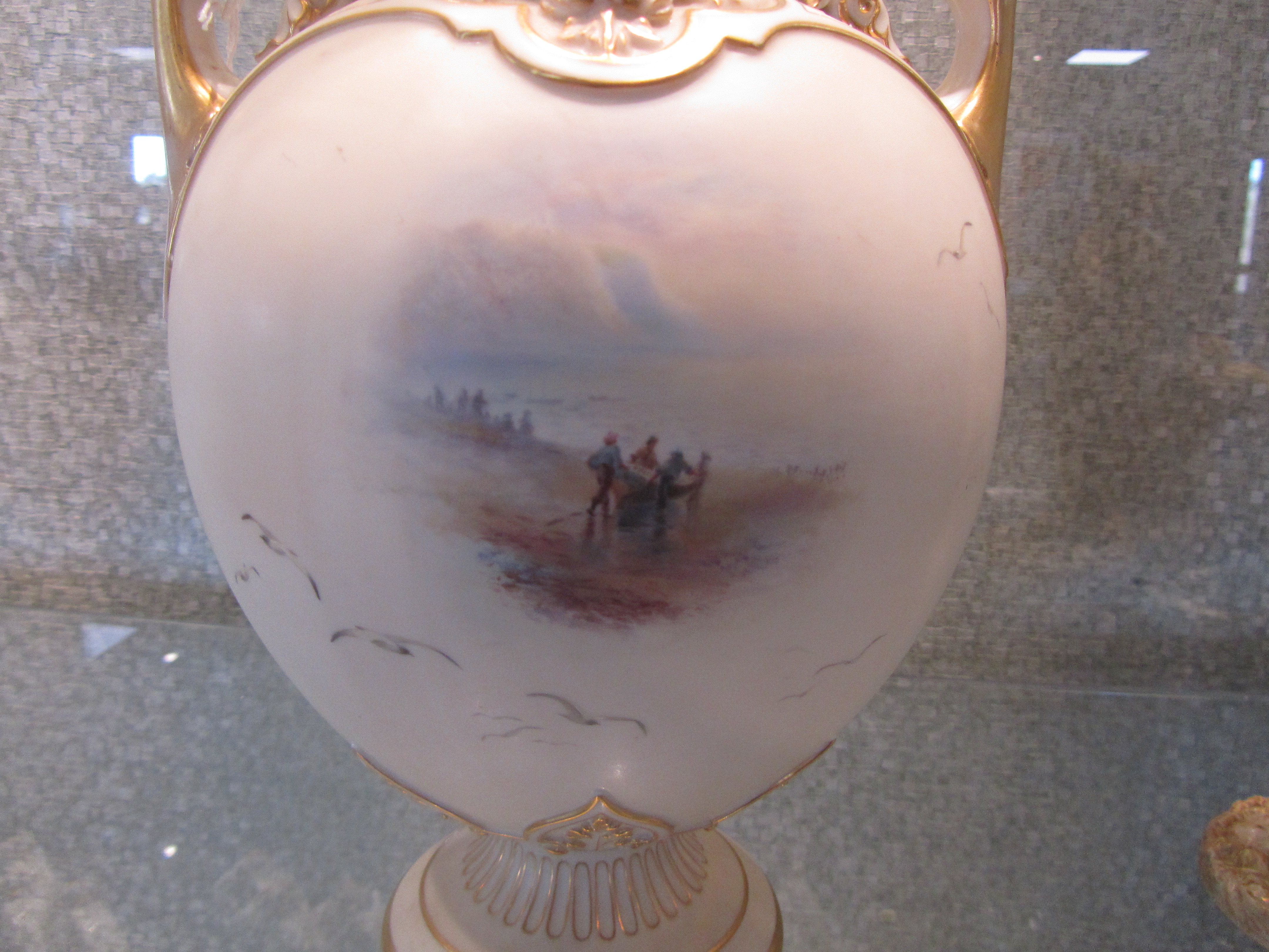 A Royal Worcester twin handled vase and cover Edward Salter, c1893 - Image 11 of 15