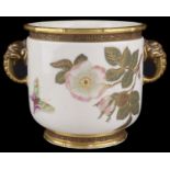 A Royal Worcester twin handled jardiniere, circa 1882