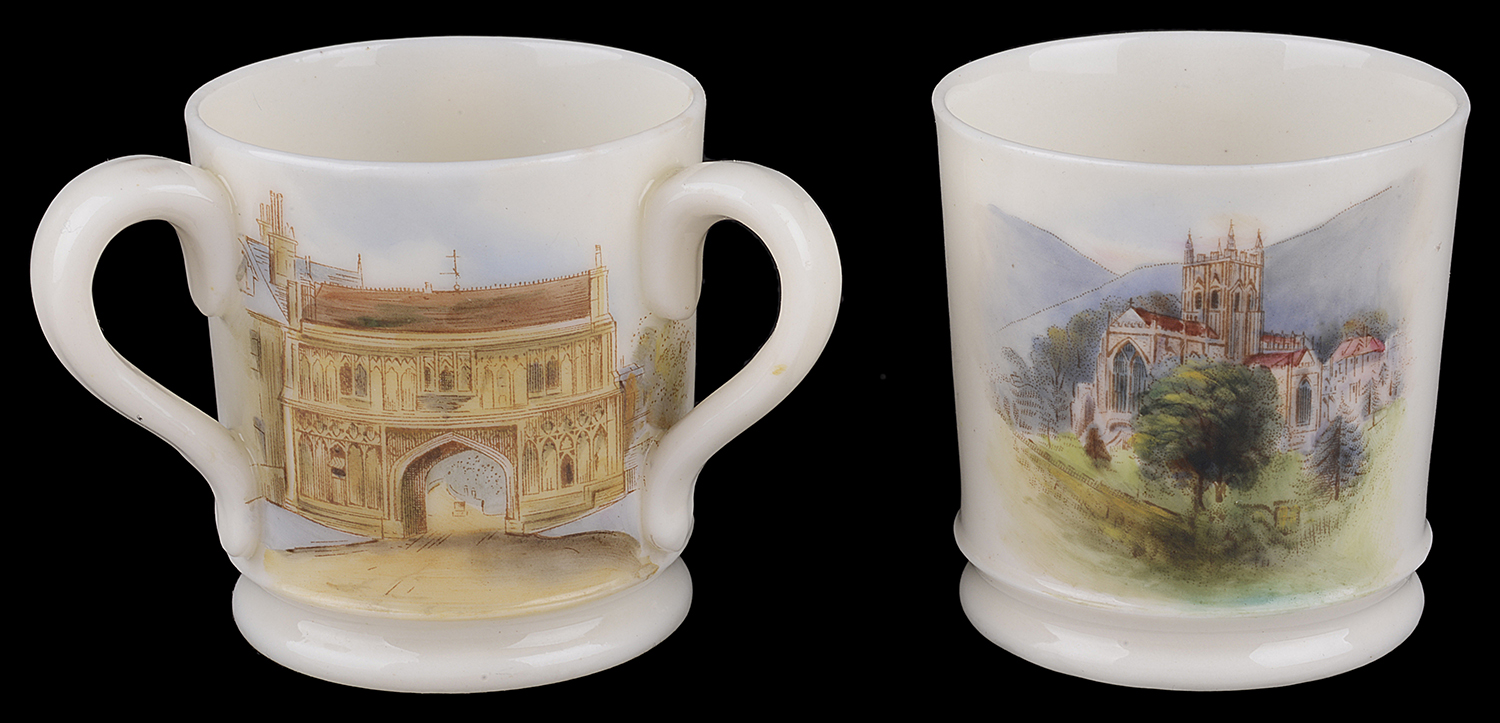 A Royal Worcester miniature porcelain mug (2)