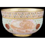 A Royal Worcester cabinet reticulated bowl attributed to George Owen