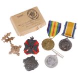 W.W.I medals awarded to PTE. G. H. G. Bromhead K.R.RIF.C C-9488(10)